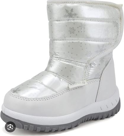 10.5 - CIOR Kids' Slip-on Winter Suede Snow Boots Outdoor Fashion Warm Fur Boots