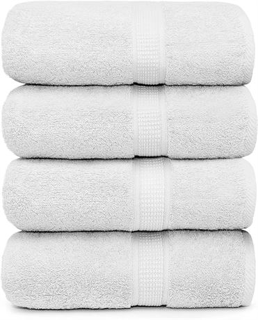 4 PACK Ariv Towels - Premium Bamboo Cotton Bath Towels - Ultra Ab...