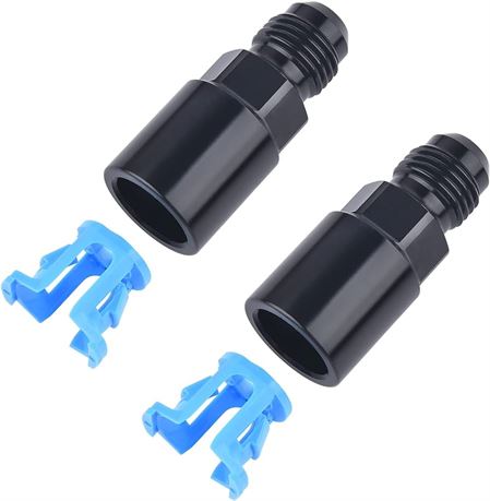 EVIL ENERGY 6AN Male to 5/16" SAE Quick-Disconnect Female Push-On EFI Fuel Rail Fitting 2PCS