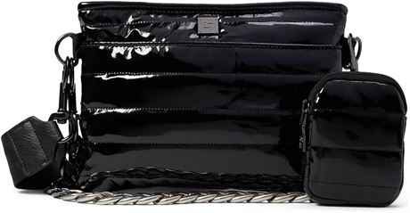 THINK ROYLN Downtown Crossbody (Black Patent) Handbag