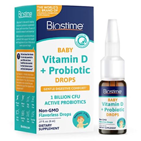 0.27 Fl Oz - Biostime Vitamin D Drops for infants, kids vitamin d