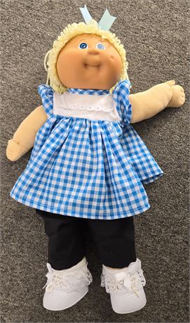 17" approx - Cabbage Patch Kids Doll Vintage Retro Style - Original Blonde Hair/
