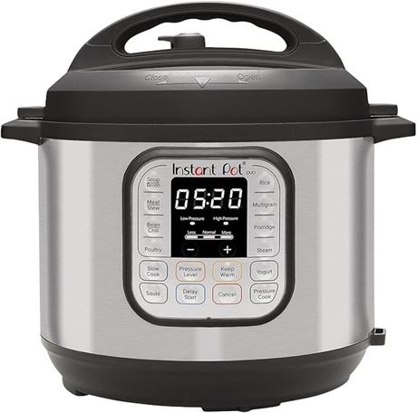 8 Quart capacity, Instant Pot Duo 7-in-1 Electric Pressure Cooker, Slow Cooker,