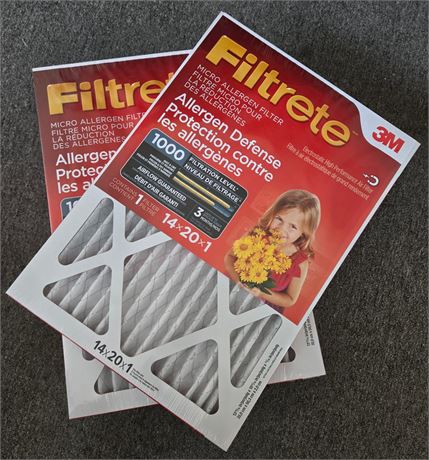 6 Filters, Filtrete 14x20x1 Furnace Filter, MPR 1000, MERV 11, Healthy Living Ul