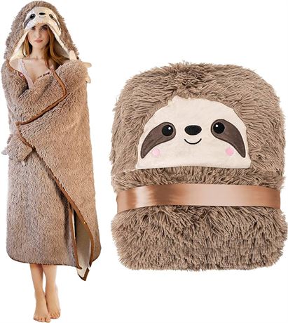 Happy Fuel Wearable Hooded Blanket for Adults