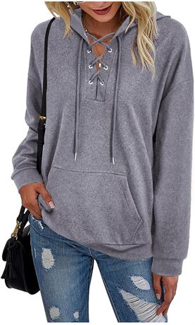 SIZE:M, Womens Sweaters Long Sleeve Shirts 2023 Tops Fall Fashion Sweatshirt for