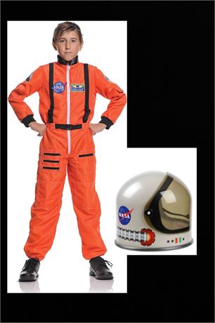 SIZE: XXL Orange Astronaut Child's Costume