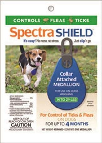 Durvet Spectra Shield Collar Attached Medallion for Small Dogs, 14 to 29-Pound