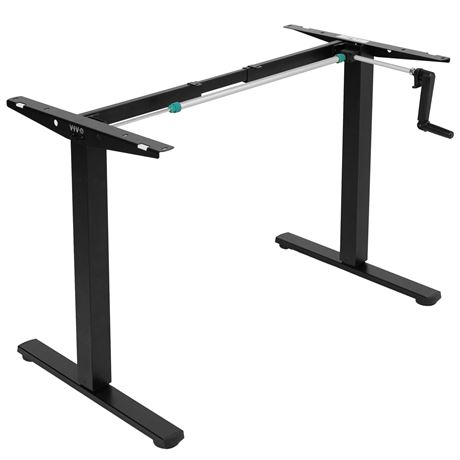 Compact Crank Height Adjustable Desk Frame DESK-M051MB, Black