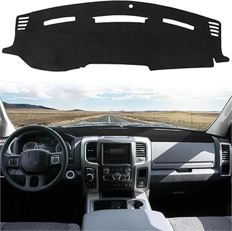 JOYTUTUS Car Dashboard Dash Cover Mat Compatible with 2010-2018 Ram 1500 2500 35