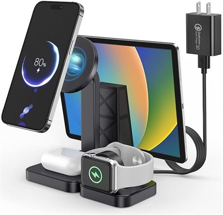 4 in 1 Wireless Charging Station Multiple Devices