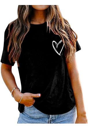 SIZE:L, Valentine Day Shirts for Women Heart Love Cute