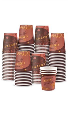3 Oz Disposable Espresso Cups for Hot Drinks - 200Pcs Paper Espresso Cups