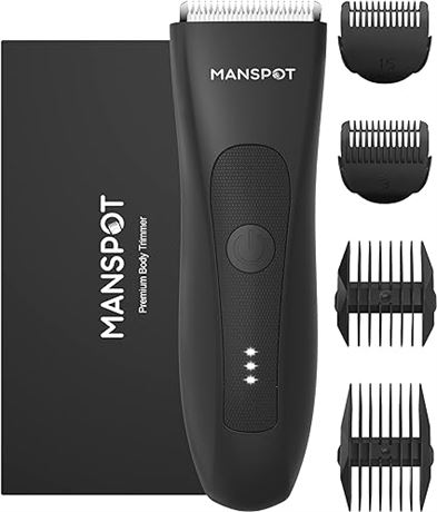 MANSPOT Groin Hair Trimmer for Men, Electric Ball Trimm...