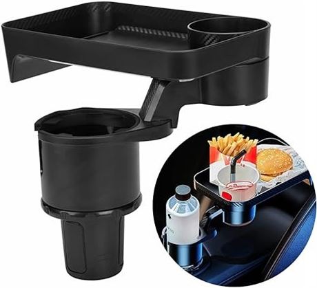 Cup Holder Tray for Car Cup Holder Expander with Detachable Tray, 3-in-1 Multifu