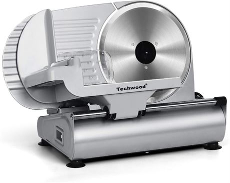 Techwood Electric Meat Slicer, 200W Electric Deli Food Slicer with 9” Removable