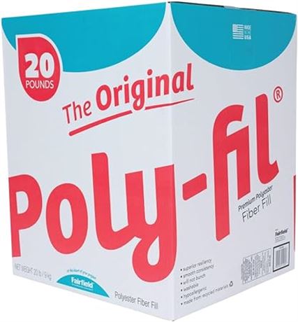 Fairfield The Original Poly-Fil, Premium Polyester Fiber Fill, Soft Pillow Stuff