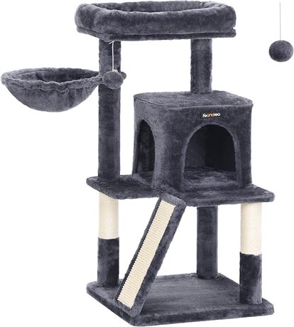 FEANDREA Cat Tree, Multi-Level Cat Tower with Widened Perch for Large Cats Indoo