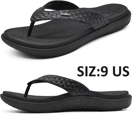 SIZ:9 US KuaiLu Womens Flip Flops Ladies Yoga Mat Comfortable Walking