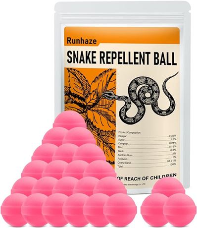 runhaze 24 Pack Snake Away Repellent for Yard Powerful Be Gone Pet and Children