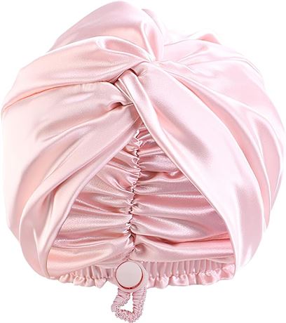 Silk Satin Sleeping Bonnet for Women: Men Adjustable Curly Hair Braid Wrap Night