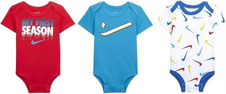 6M - Nike 3 Pack Infant Baby Bodysuits