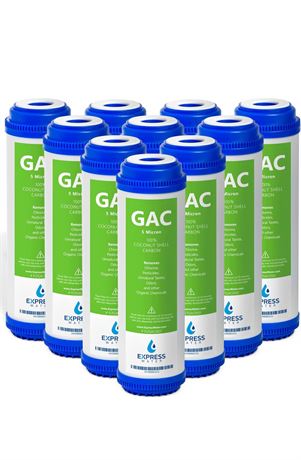 10 Pack GAC Granular Activated Carbon 5 Micron Taste / Odor Carbon Water Filter