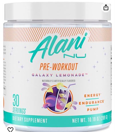 Alani Nu Pre Workout Powder | Amino Energy Boost | Endurance Supplement | Sugar