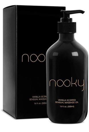 Nooky - Vanilla Massage Oil with Fractionated Coconut Oil.16 Ounce