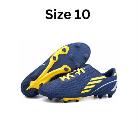 Size 10, TOLLN Men Firm Ground Outdoor Soccer Cleats Youth Football Shoes