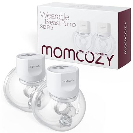 Momcozy Breast Pump S12 Pro Hands-Free, Wearable & Wireless Pump with Soft
