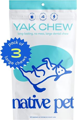 Native Pet Yak Chews (3 Large Chews)