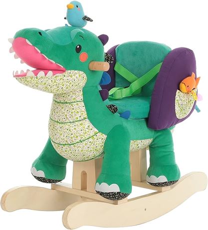 Labebe - Baby Ride On Toy, Green Crocodile Rocking Horse With...