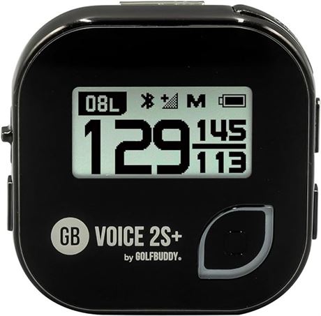GOLFBUDDY Voice 2S+ Talking GPS Rangefinder, Clip on Hat Golf Navigation, Slope