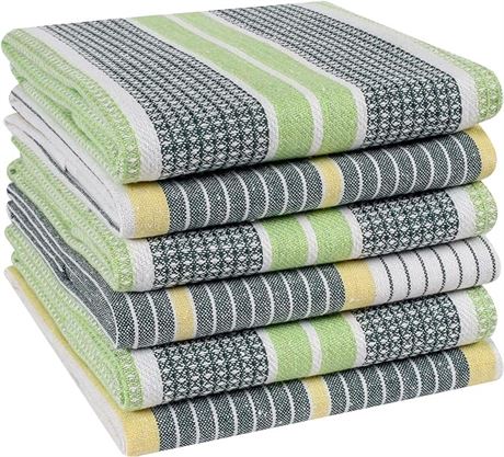 Linen Hub Premium Kitchen Towels 100% Cotton 18x26 Set of 6 (SEE NOTE)
