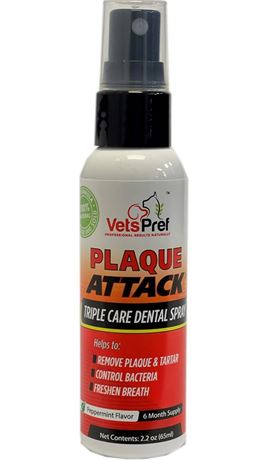 Plaque Attack Pet Dental Spray, 2.2oz