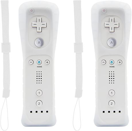 Remote Controller for Wii U Console (White and White，2 Packs)