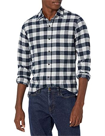 SIZE: L Amazon Essentials Men's Long-Sleeve Flannel Shirt
