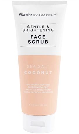 Vitamins and Sea Beauty, Hydrating Exfoliating Face Cleansing Wash Scrub, Skin D