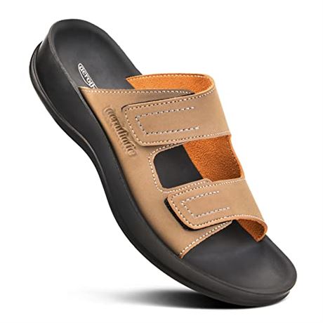 SIZE: 8 AEROTHOTIC Women's Sandals Urania - Beige/khaki