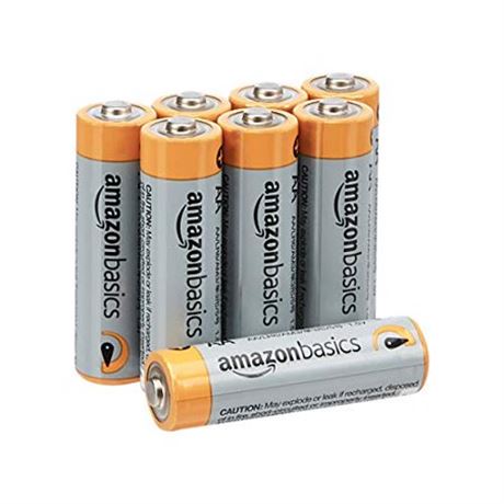 Basics AA 1.5 Volt Performance Alkaline Batteries - Pack of 8