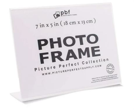Photo Booth Frames - 7x5 Inch Clear Acrylic Display - 6 Pack