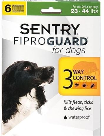 Sentry FiproGuard Flea/Tick Control Medium Dogs, 6 ct
