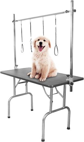 Adjustable Height Pet Grooming Table Clamp, Stainless Steel Dog Grooming Table A