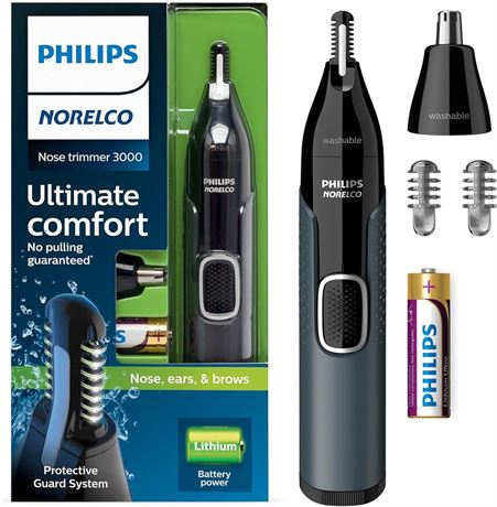 Philips Norelco Nosetrimmer 3000 For Nose, Ears and Eyebrows NT3600/42 Style:No