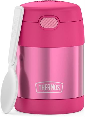THERMOS FUNTAINER 10 Ounce Stainless Steel Vacuum Insulated Kids Food Jar with F