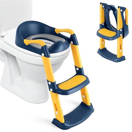 Toilet Potty Training Seat with Step Stool Ladder, Potty Training Toilet for Kid