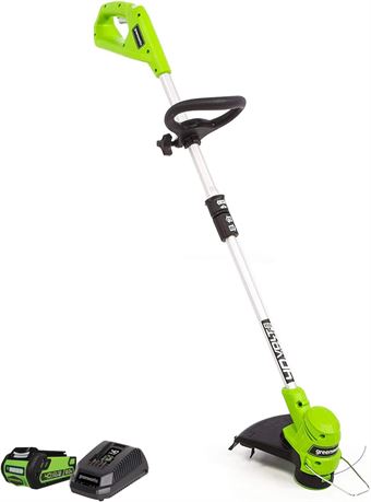 Greenworks 40V 12-Inch Cordless String Trimmer+Battery and Charger *USED