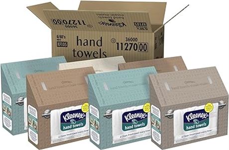 6 PACK (60 CT)- Kimberly-Clark 38586 Kleenex Hand Towel - Quantity