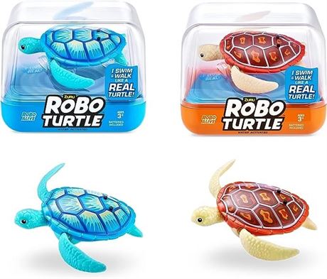 ROBO ALIVE Turtle Series 1 (2 Pack) Orange + Blue